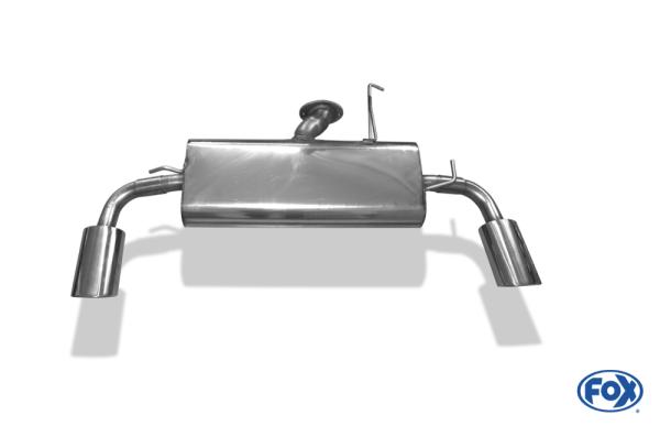 Endschalldämpfer quer Ausgang rechts/links - 115x85 Typ 32 rechts/links passend für: Mitsubishi Lancer CYO 2008-2012 Diesel